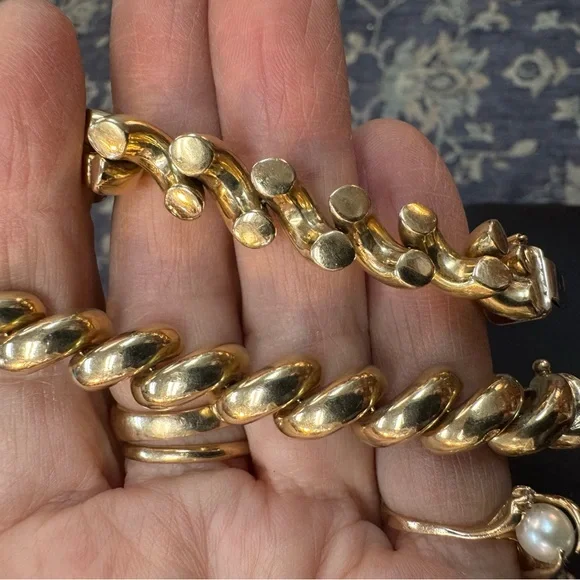 Heavy 10k San Marco bracelet - Picture 5 of 8